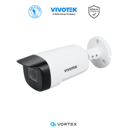 Cámara IP VORTEX Premium Series Bullet exterior 5MP, Lente varifocal 2.8-12mm, Micrófono integrado, Salida de Audio, Entrada de
