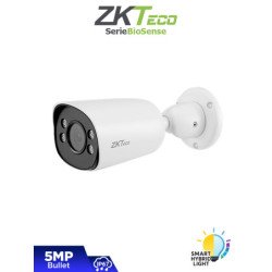 Cámara IP Bullet Híbrida Inteligente de 5 MP, Serie BioSense, Lente 3.6 mm, Micrófono Integrado, Video Analítico IVA, Visión noc