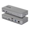 Docking Station USB-C de 3 Monitores DisplayPort/HDMI, 2x 4K60Hz, 1x 4K 30Hz, Red Ethernet 1GbE, PD 100W para Carga de Laptops