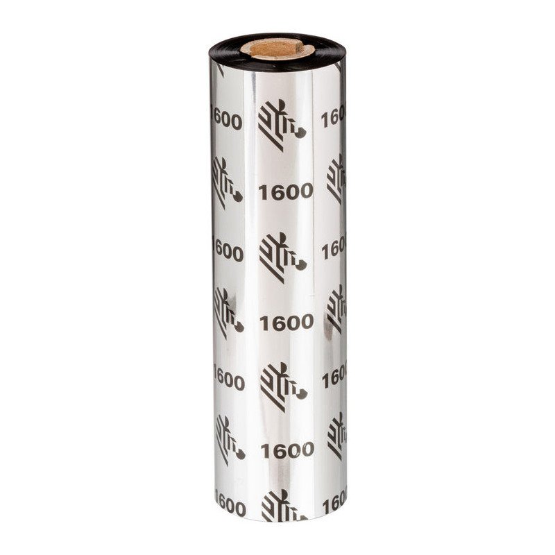 Zebra 1600 Wax cinta térmica 450 m Negro