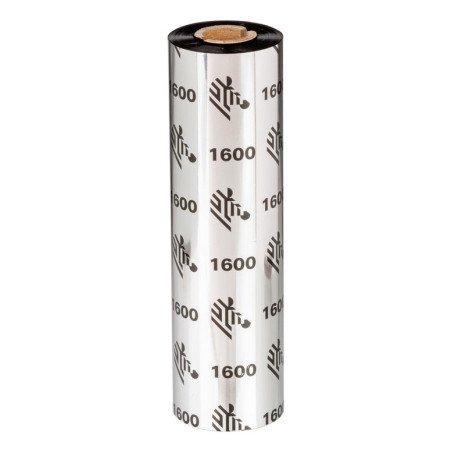 Zebra 1600 Wax cinta térmica 450 m Negro
