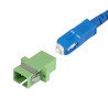 Paquete de 10 Acopladores de Fibra Óptica SC a SC Monomodo - Acoplador de Fibra Óptica OS2 Simplex SC APC con Cincho - Verde