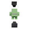 Paquete de 10 Acopladores de Fibra Óptica SC a SC Monomodo - Acoplador de Fibra Óptica OS2 Simplex SC APC con Cincho - Verde