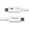 Cable Thunderbolt 5 Certificado de 80cm - 80Gbps 120Gbps - 8K60Hz - PD 240W - Cable Thunderbolt Certificado - Blanco - Cable for