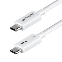 Cable Thunderbolt 5 Certificado de 50cm - 80Gbps 120Gbps - 8K60Hz - PD 240W - Cable Thunderbolt Certificado - Blanco - Cable for