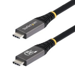 Cable USB4 1m - Cable USB-C Certificado USB-IF - 80Gbps - 240W - 8K120 4K240 - DP 2.1 - Compatible con Thunderbolt - Negro - Cab