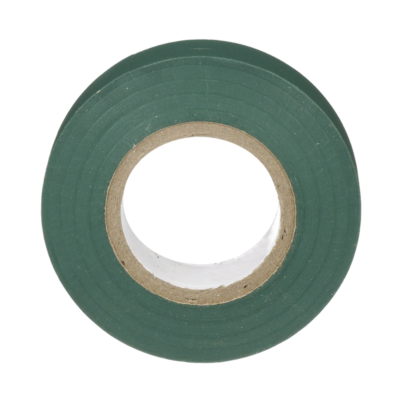 Cinta eléctrica para aislar, de PVC, uso general, grosor de 0.18mm (7 mil), ancho de 19mm, y 20.12m de largo, color verde Cinta eléctrica para aislar, de PVC, uso general, grosor de 0.18mm (7 mil), ancho de 19mm, y 20.12m de largo, color verde