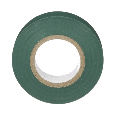 Cinta eléctrica para aislar, de PVC, uso general, grosor de 0.18mm (7 mil), ancho de 19mm, y 20.12m de largo, color verde