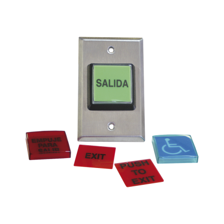 Botón de salida, múltiples placas, luz LED, ul, 2 años garantía
