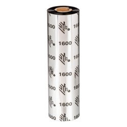 Zebra 1600 Wax cinta térmica 450 m Negro