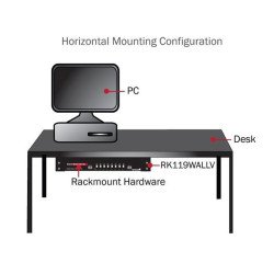 Soporte para rack de montaje StarTech.com, Negro, 1, 060 kg