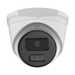 Turret IP 4MP, Lente 2.8 mm, 20 mts IR + 20 mts Luz Blanca, Micrófono Integrado, ACUSENSE Lite, Exterior IP67, PoE, dWDR, H.265+