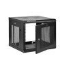 Gabinete Rack de Pared para Servidores 9U 19" 4 Postes Estante 1U, Rack de Servidores de Montaje en Pared, Malla de acero, Acero