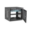 Gabinete Rack de Pared para Servidores 9U 19" 4 Postes Estante 1U, Rack de Servidores de Montaje en Pared, Malla de acero, Acero