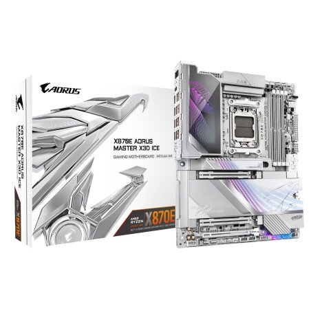 Tarjeta madre gigabyte ATX x870e a master x ice, ddr5, am5, 256 GB, para AMD