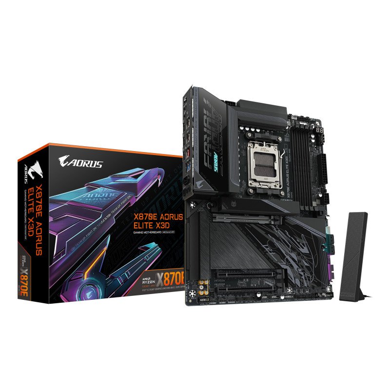 Tarjeta madre gigabyte ATX X870E a elite x, ddr5, am5, 256 GB, para AMD