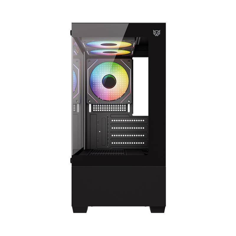 Gabinete Mini Torre NITROX GLOW CRYSTAL 4700C Factor: Mini ITX, Panel Lateral de Cristal templado
