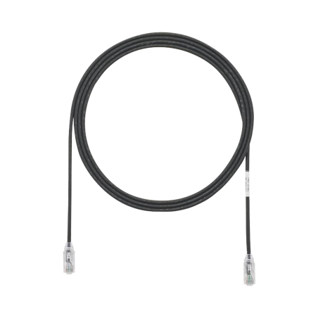 Cable de parcheo TX6, UTP Cat 6, diámetro reducido (28AWG), color negro, 7ft