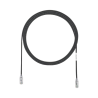 Cable de parcheo TX6, UTP Cat 6, diámetro reducido (28AWG), color negro, 7ft