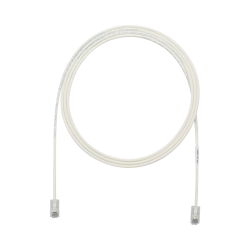 Cable de parcheo UTP Cat 6a, cm, LSZH, diámetro reducido (28AWG), color blanco mate, 10ft
