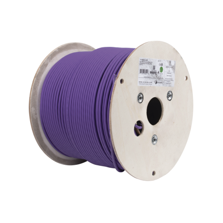 Bobina de Cable U/UTP de 4 pares, Z-MAX, Cat6A, Soporte de Aplicaciones hasta 10GBase-T, LS0H, Color Violeta, 305m