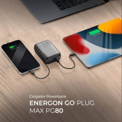 Cargador Powerbank Acteck Energon GO Plug Max PG80 Cargador Powerbank 20, 000 mAh