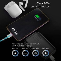 Cargador Powerbank Acteck Energon GO Plug Max PG80 Cargador Powerbank 20, 000 mAh
