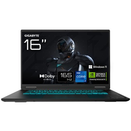 Laptop GIGABYTE Gaming A16 CWHI3LA894PH, Intel® Core™ i7, 16", 1920 x 1200, 16 GB, 1 TB, GeForce RTX 5070, Windows 11 Home