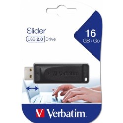 Memoria USB 16 GB SLIDER. Color Negro.