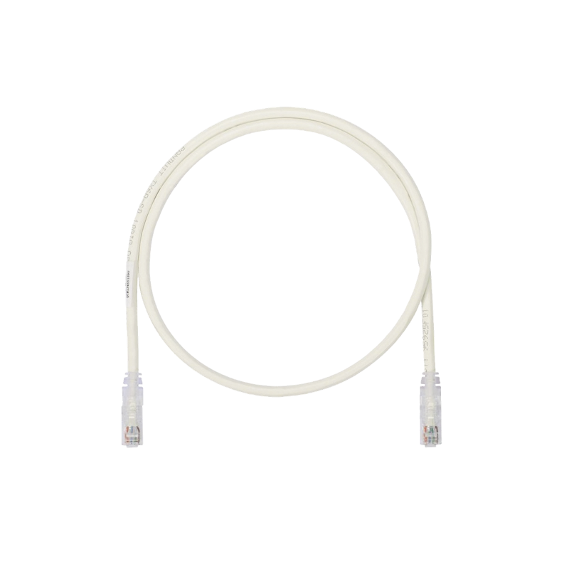 Cable de parcheo UTP, Cat 6a, 24 AWG, cm, color blanco, 17ft