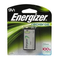 Pila Energizer recargable cuadrada, Ni-MH. 9 V.
