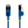 Cable Ethernet CAT6a Ultra Delgado de 4m Azul, Cable de Red Snagless RJ45 FTP con Alambre de Cobre Puro 34AWG, Probado con Canal