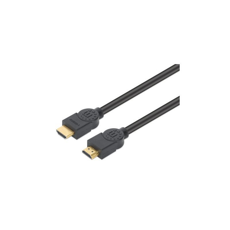Cable HDMI de alta velocidad CL3 para pared MH con Ethernet, negro, 5 m (16 pies), Clasificación de seguridad CL3, HDMI macho a