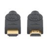 Cable HDMI de alta velocidad CL3 para pared MH con Ethernet, negro, 5 m (16 pies), Clasificación de seguridad CL3, HDMI macho a