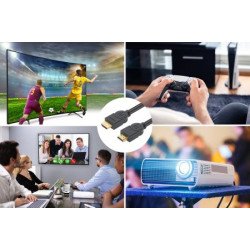 Cable HDMI de alta velocidad CL3 para pared MH con Ethernet, negro, 5 m (16 pies), Clasificación de seguridad CL3, HDMI macho a