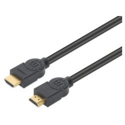 Cable HDMI de alta velocidad CL3 para pared MH con Ethernet, negro, 1 m, Clasificación de seguridad CL3, HDMI macho a macho, HDR