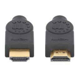 Cable HDMI de alta velocidad CL3 para pared MH con Ethernet, negro, 1 m, Clasificación de seguridad CL3, HDMI macho a macho, HDR