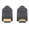 Cable HDMI de alta velocidad CL3 para pared MH con Ethernet, negro, 1 m, Clasificación de seguridad CL3, HDMI macho a macho, HDR