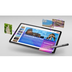 Tablet Lenovo Idea Tab 11", Mediatek 6300, 6 GB RAM, 128 GB SSD, Sim 5G ,Android 15, Color Gris Luna, Incluye Pluma y Funda