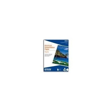 Papel Mate doble cara, caja con 50 hojas Epson, tamaño carta.