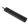 Multiconector con supresor de picos y filtro EMI/RFI de 7 conectores NEMA 5-15R y protección para RJ11 y coaxial de 1500 j