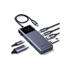 Hub USB-C 6 en 1, HDMI 4K@60Hz, 3 puertos USB-A 5Gbps, carga PD 3.0 100W, compatibilidad universal, diseño compacto
