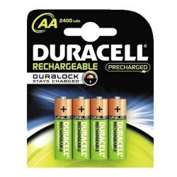 Pila Duracell, Batería recargable AA, Níquel-metal hidruro (NiMH), 1.2 V, 4 piezas, 2500 mAh