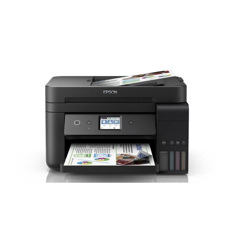 Multifuncional Epson L6191, ppm 33 negro/20 color, tinta continua, ecotank, USB, red, WiFi, adf, fax, dúplex
