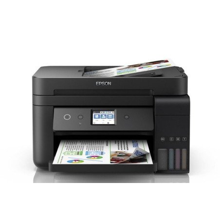 Multifuncional Epson L6191, ppm 33 negro/20 color, tinta continua, ecotank, USB, red, WiFi, adf, fax, dúplex