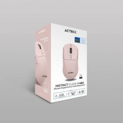 Mouse Ergonómico Multidispositivo Instinct Click MI484, hasta 3, 200 DPI Ajustable, 2.4 GHz + Bluetooth, 5 Botones, Recargable,