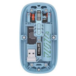 Mouse Inalámbrico Ultra Delgado Multidispositivo Aero One MI455A, hasta 3, 200 DPI Ajustable, 2.4 GHz + Bluetooth 5.2, 5 Botones