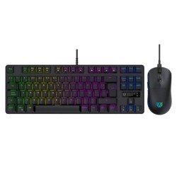 Combo Gamer Alámbrico Fusion Vanguard TKL CKG680, Teclado Mecánico TKL, 88 teclas (26 Antighosting), Mouse 6D, 3, 600 Dpi Ajusta