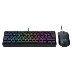 Combo Gamer Alámbrico Fusion Vanguard CKG660, Teclado Mecánico 60, 62 teclas, Antighosting, Mouse 6D, 3, 600 Dpi Ajustable, Back