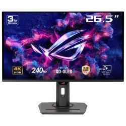 Monitor gamer Asus ROG Strix oled xg27ucdmg, 26.5, 3840x2160, TR 0.03ms, 240hz, 2x HDMI 2.1, DP, DP tipo-c, USB-c 90w, vesa, g-S